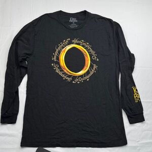 Black Long Sleeve Lord of the rings tee t shirt XL the one ring hobbit 2018